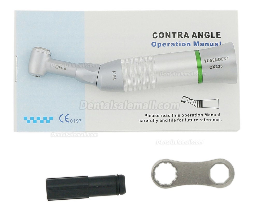 YUSENDENT CX235 C4-4 Endo Contra Angle 16:1 Dental Push Botton Handpiece